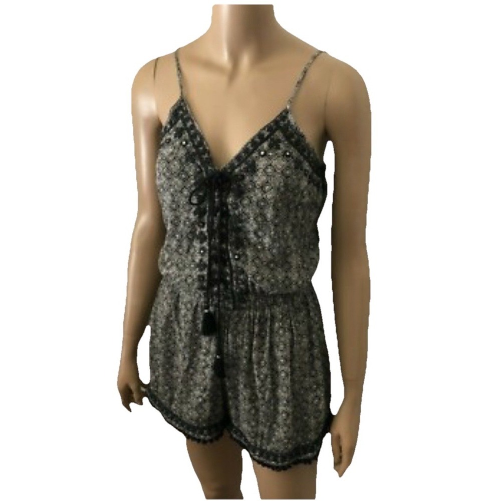 American Eagle Outfitters Romper Womens‎ XS Black Dark Boho Festival Whimsigoth